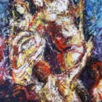 Bronzino’s Limbo by Ron Reekers, mixed-media figurative artwork inspired by Bronzino’s Descent of Christ into Limbo, with intertwined figures emerging through expressive color and texture.